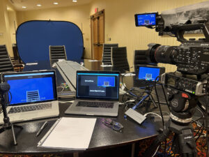Legal Video Deposition set up and equipment